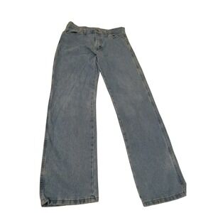 Wrangler Mens Straight Leg Medium Wash Blue Denim Jeans 32x32